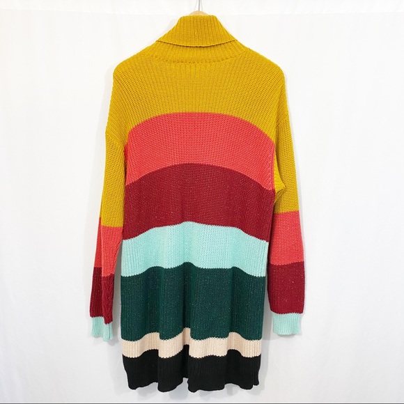 Anthro Farm Rio Boldly Stripe Knit Sweater Dress - Picture 7 of 13